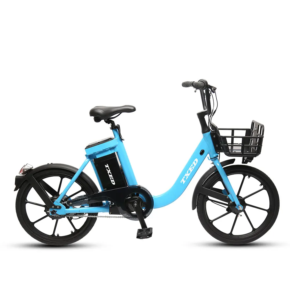 TXED 250W 36V Front Basket Popular Sharing Electric Bike With 36V/15.6AH Lithium battery