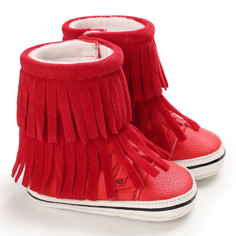 Winter versatile cotton fabric design with high top and thick soft sole, fashionable baby boots for women