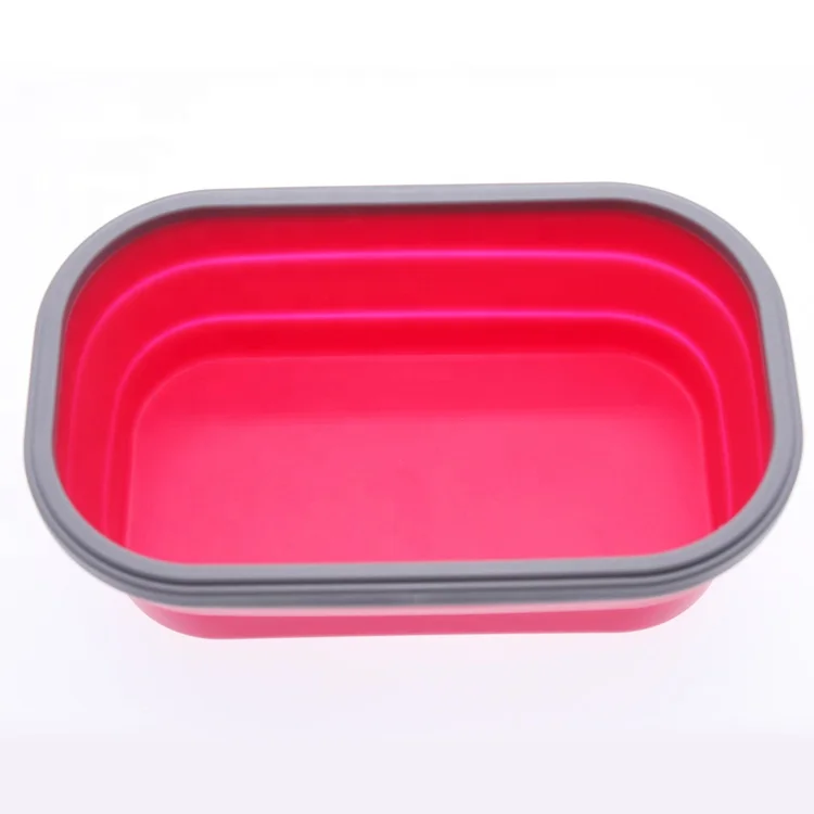 
Single Compartment Knife And Fork Silicone Lunch Box 