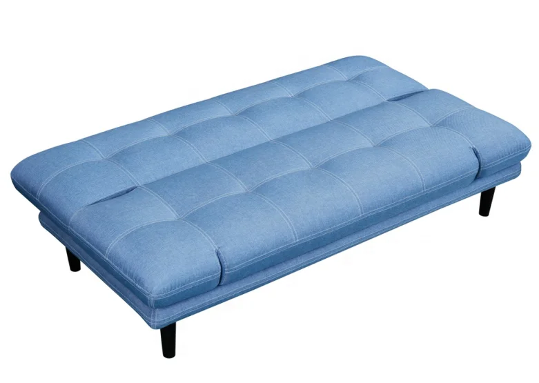 Blue Fabric Small Furniture Convertible Sofa Bed Modern Living Room Sofa Corner Sofa Living Room Furniture,three Seat 108 Sets