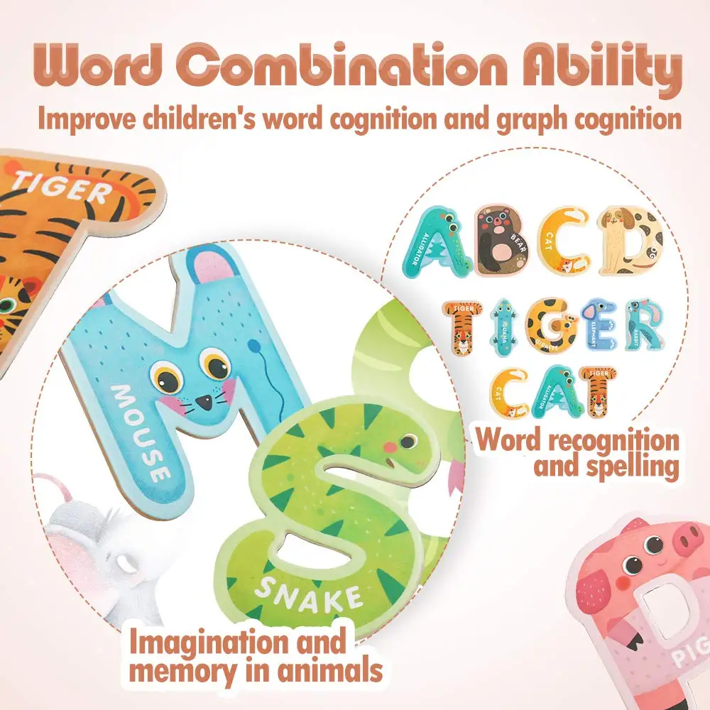 Custom Decorative Refrigerator Magnets Abc Alphabet Animal Shape Toys Refrigerator Fridge Magnets