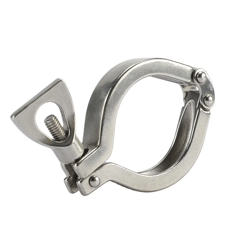 Best Quality Sanitary Stainless Steel Pipe Clamps Heavy Duty 13mhhm Double Pin Tri Clamp Connector