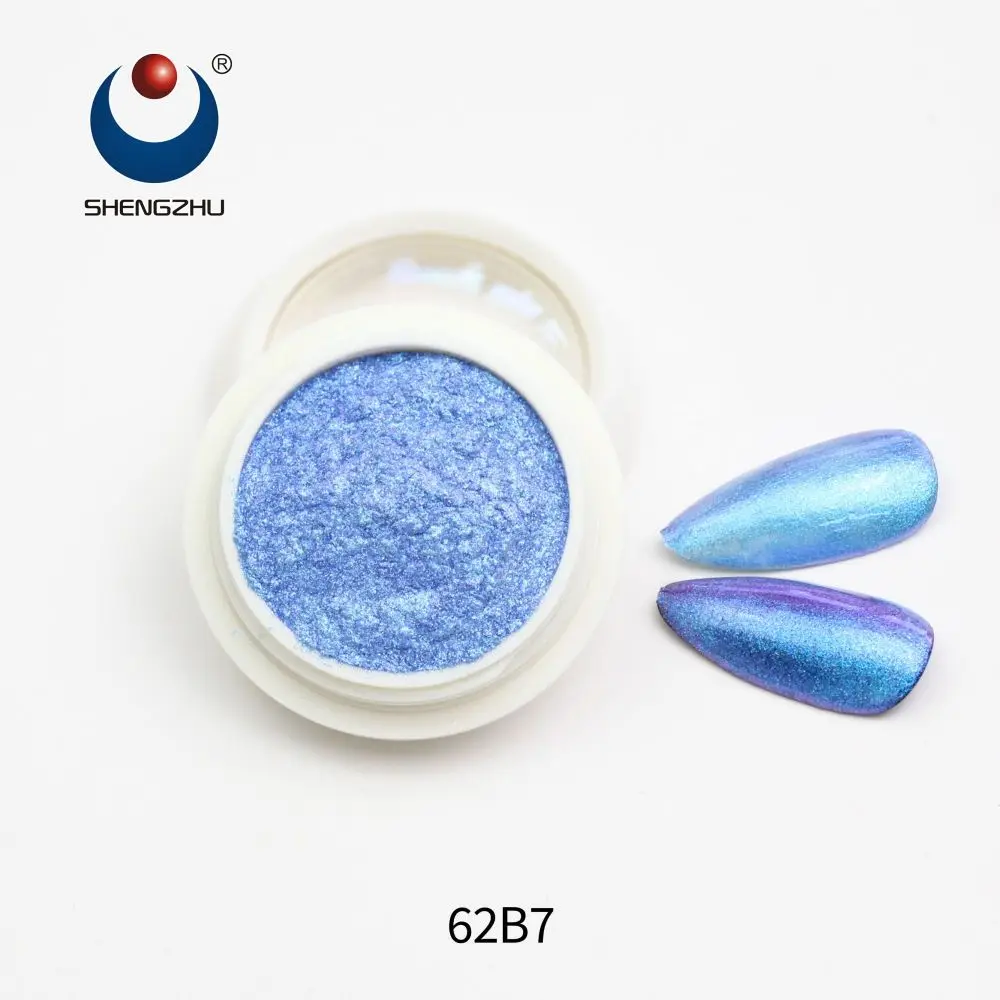 62B series hot sale competitive price chameleon pigment loose powder color shifting nail gel polish rubbing powder