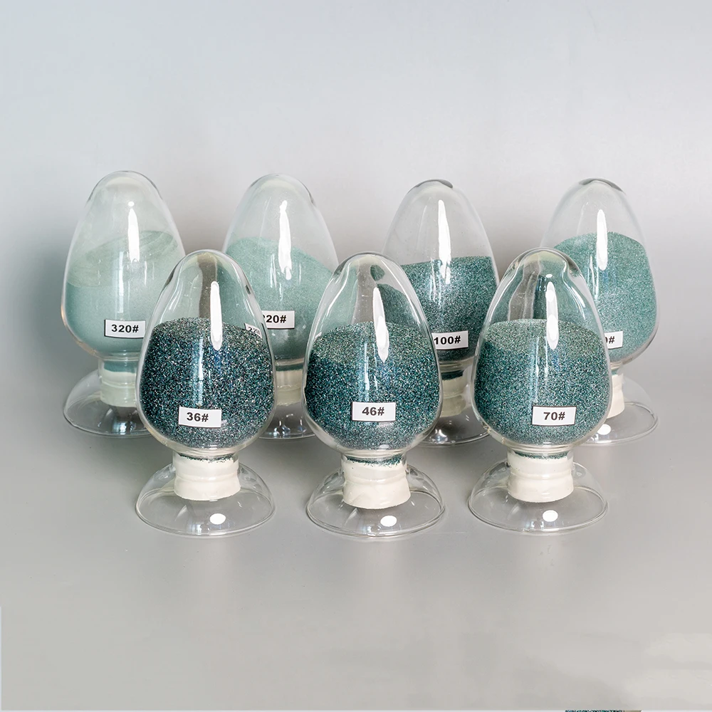 Mosh Hardness 9.5 High Thermal Conductivity Good Wear Resistance Black Silicon Carbide Sand for Refractories