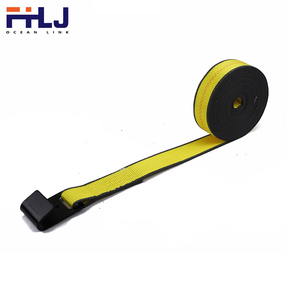 US Standard 4 Inch x 30 FT Winch Strap Only With Flat Hook 5400LBS  Polyester Winch Trailer Straps