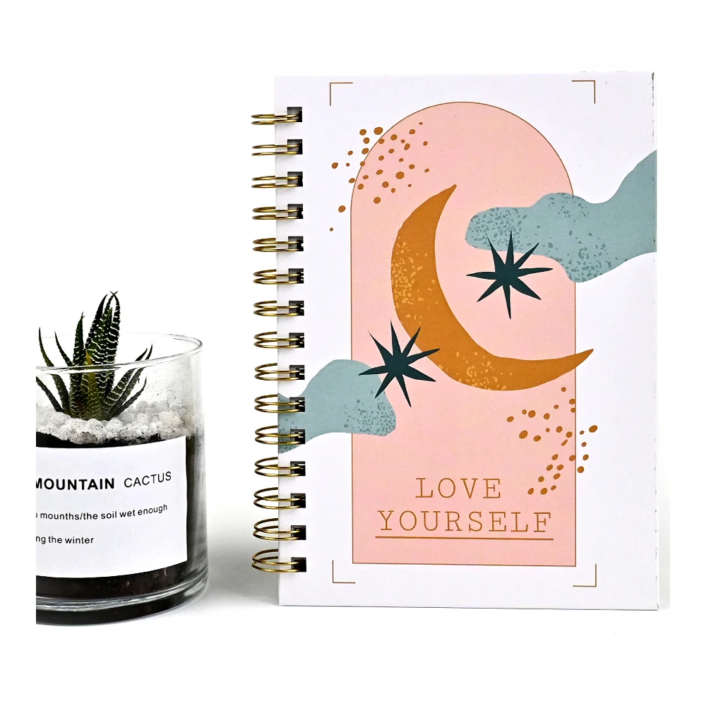 Hot Sale 2026 Monthly Planner Journal High Quality Custom Paper Hardcover Spiral Dairy Undated Planner With Dividers