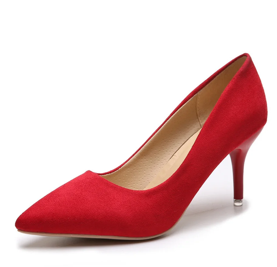 Korean New design ladies sexy fashion pointed toe plus size shoes elegant women high heel shoes