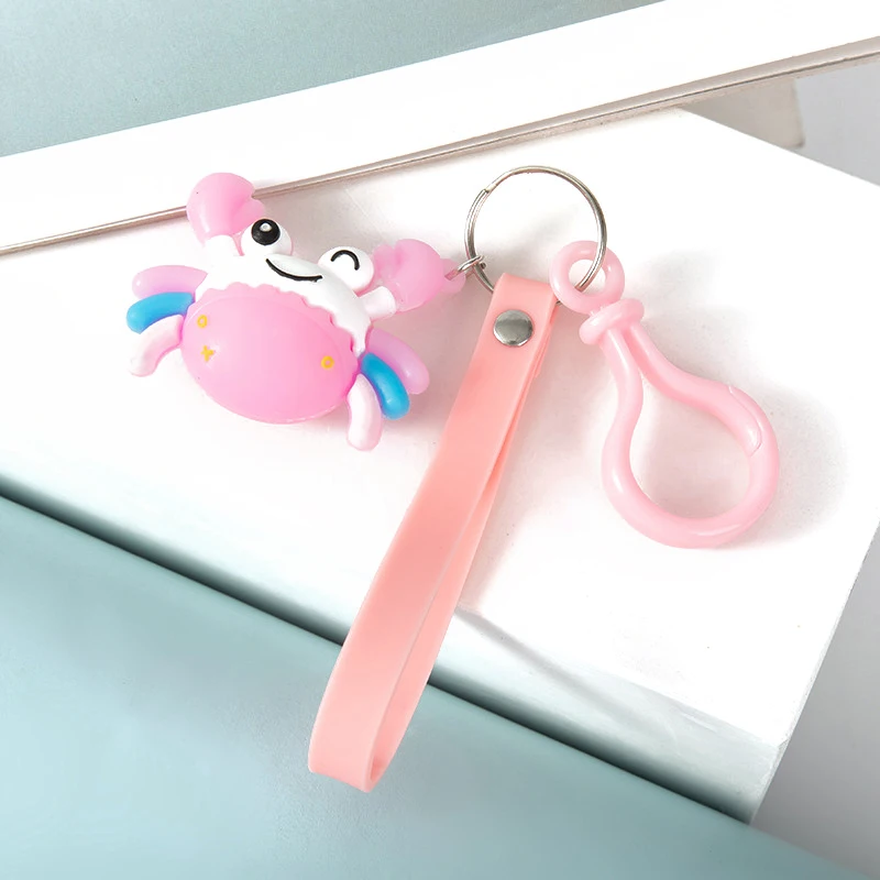 Creative cartoon crab key chain pendant three-dimensional bag car key chain pendant small gifts