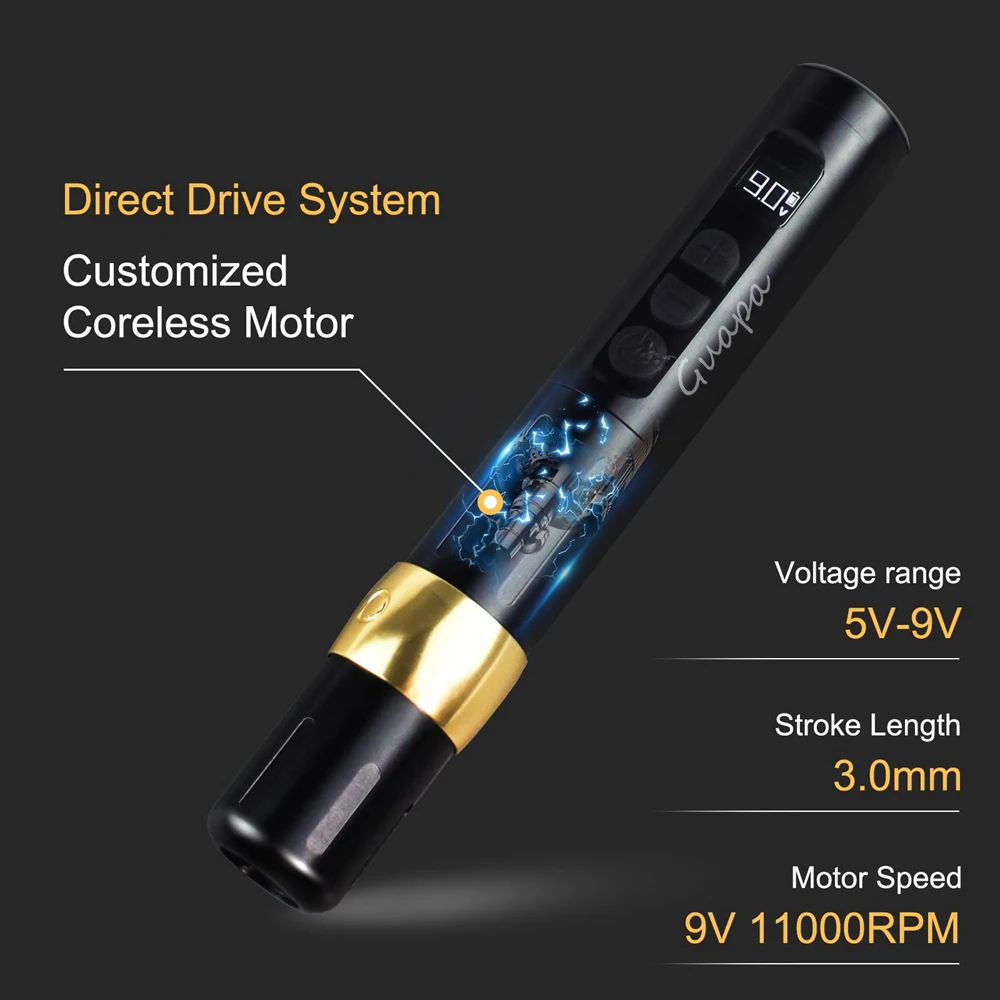 Professional Tattoo Machine Rotary Wireless Permanent Makeup Microblading Pen With Coreless Motor For Body Small Tattoo