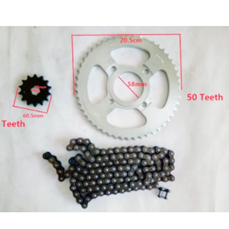 50T-14T Motorcycle Sprocket Chain Kits for WY125 KIT TRANSMISSAO 1045 Steel