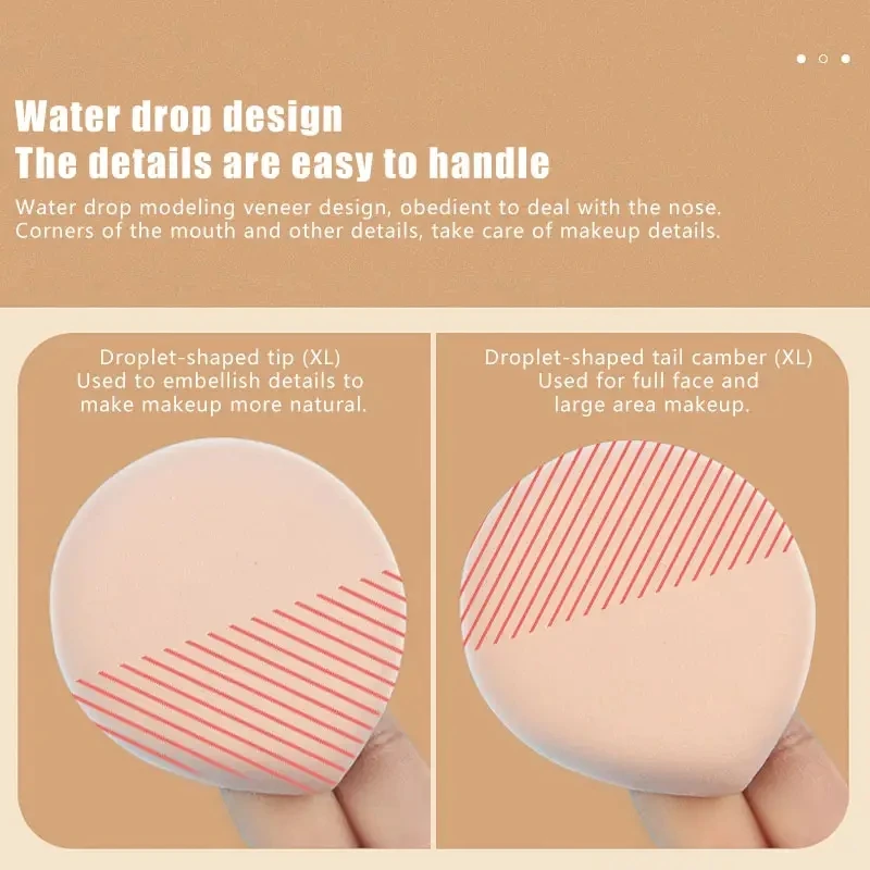 Makeup tools wholesale customized soft latex sponge puff air cushion round powder puff air cushion concealer wet and dry use