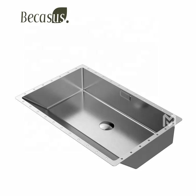 Elegant Square Bathroom Stainless Steel Basin Sink For Hotel