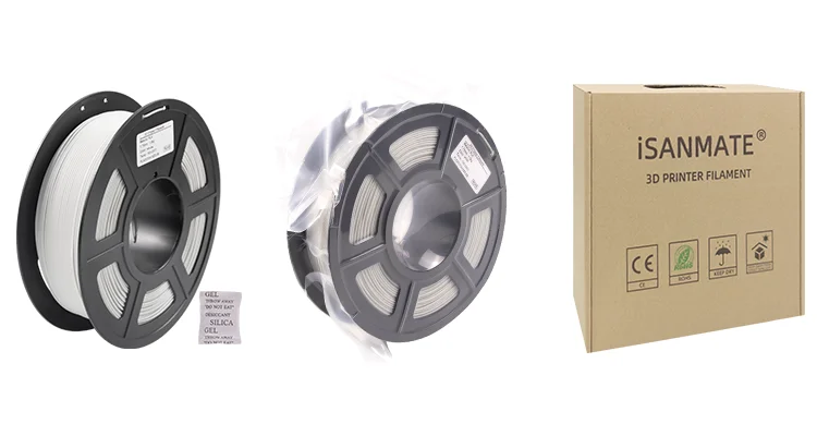 Factory wholesale iSANMATE pla white filament 1.75mm filament 3d printer pla 1kg/spool with Imported material from Thailand