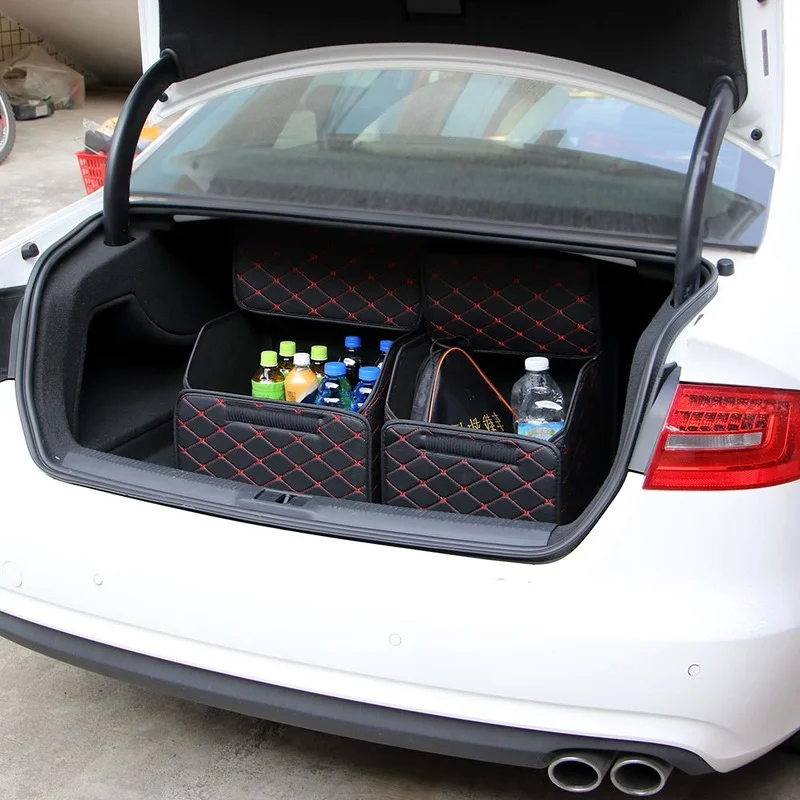 Wholesale high-end anti kick car rear seat storage bag Multi Pocket hanger organizer Cup Holder Black Summer Winter seat