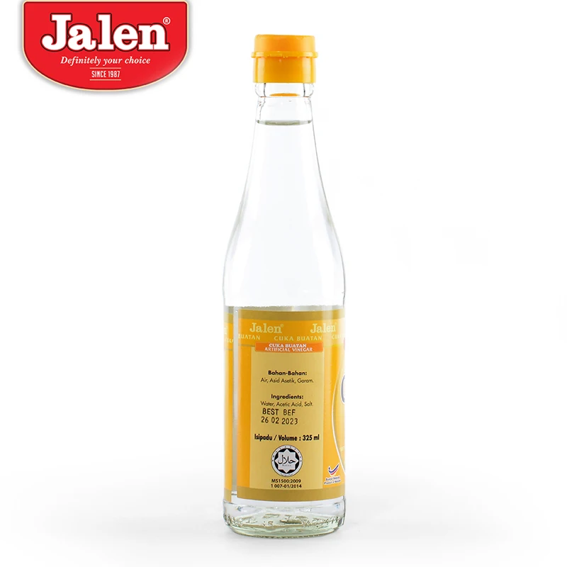 Factory Price Premium Grade Pure and Clean Ingredients Artificial Vinegar 325ml Suitable for Cooking Purposes