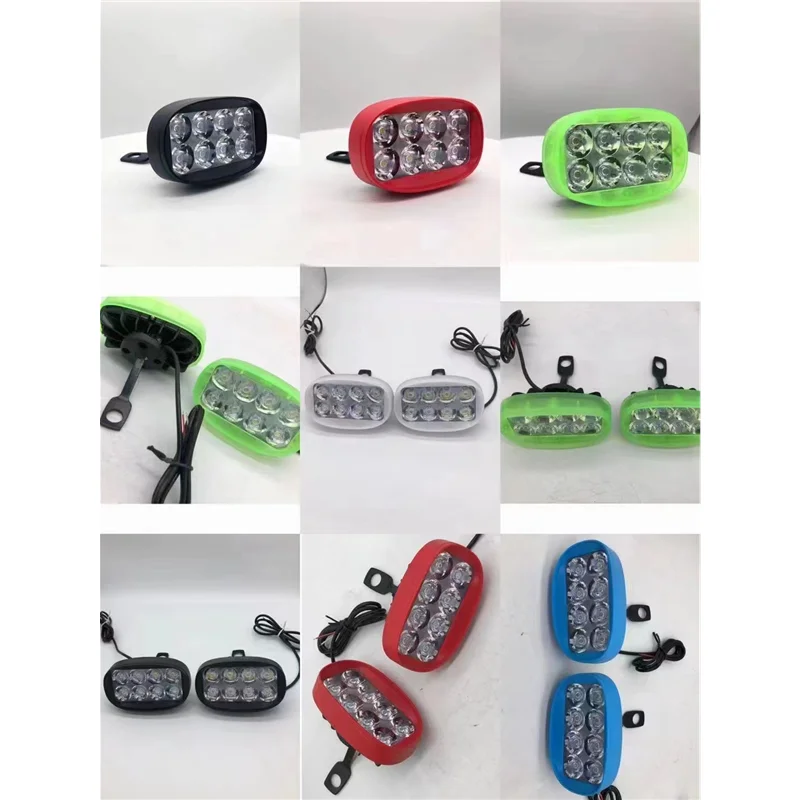 Waterproof Ebike Safety Warning Lamp/ LED Electric Bike Front Light 12V-80V Universal Bicycle Cycling Scooter Horn Headlight