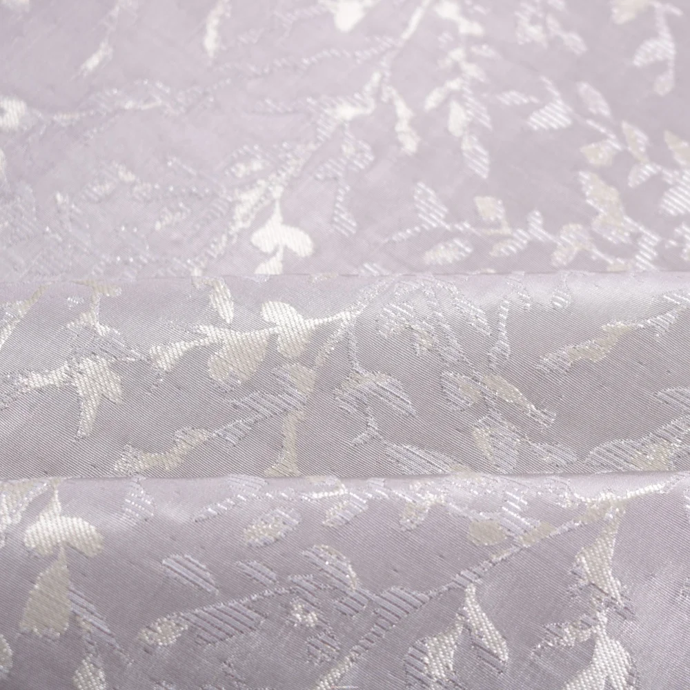 Woven floral satin Metallic Branch Jacquard Brocade Fabric dress cloth curtain fabric