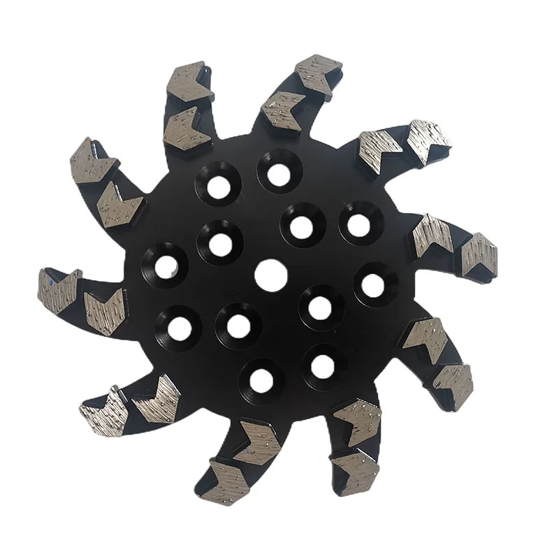 Manufacturer 10in- 250mm Diamond Grinding  Disk Polishing Plates Concrete Floor Sabre-Tooth Sharp Type Diamond Grinding Disc