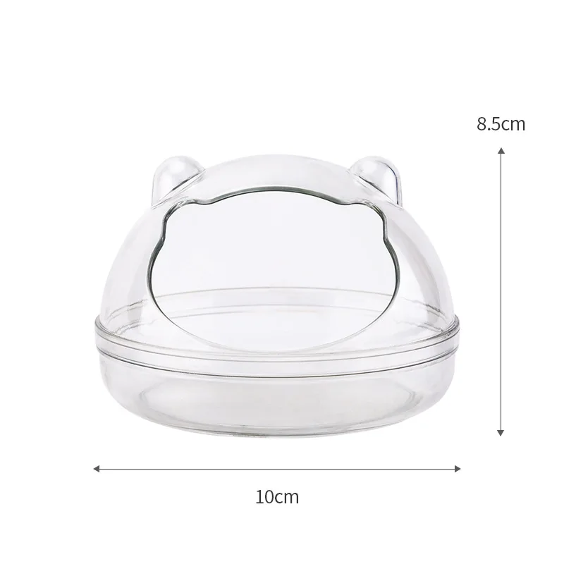 2022 New Design Bear shape transparent Hamster sleep nest visible cage for small animals easy clean hamster case with window