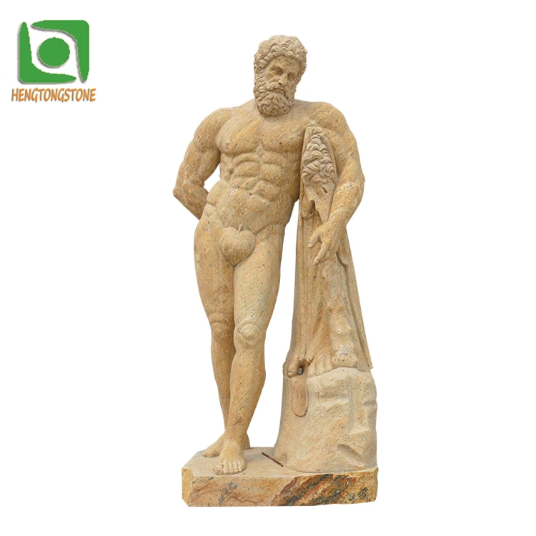 Famous Greek Stone Outdoor Naked Man Statue With Snake Sculpture