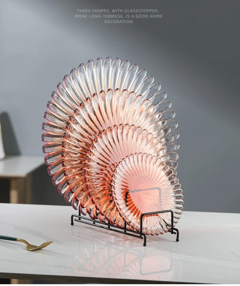 Wedding Events Dinner Party Tabletop Western 13 Inch Glass Round Clear Petal Shaped Glass Charger Plates Bulk