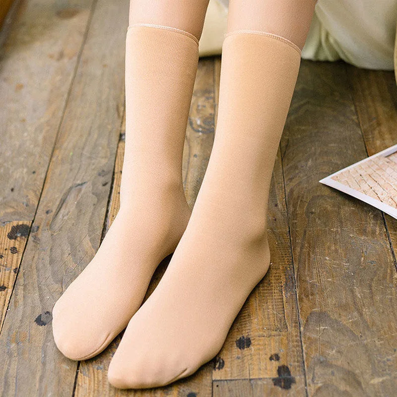 new winter hot-selling men plush thick Thickened velvet warm solid color mid-calf socks snow socks