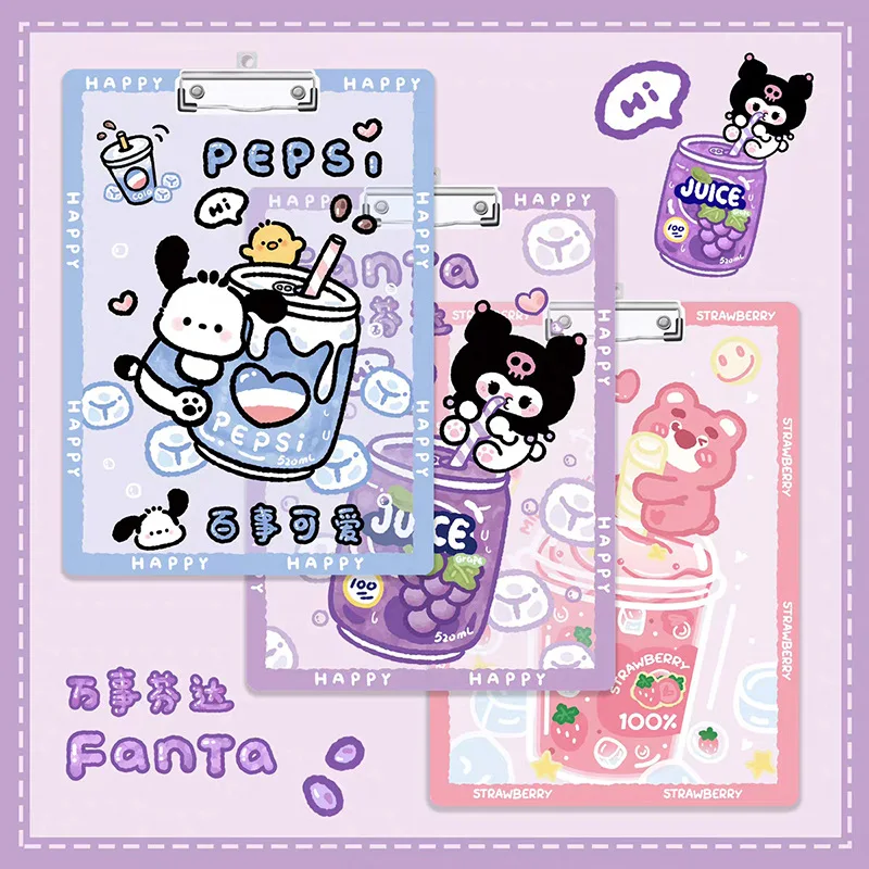 Creative A4 Board Clip Student Cute Board Exam Pad Storage Clip Office Files Cartoon Writing Board Clip