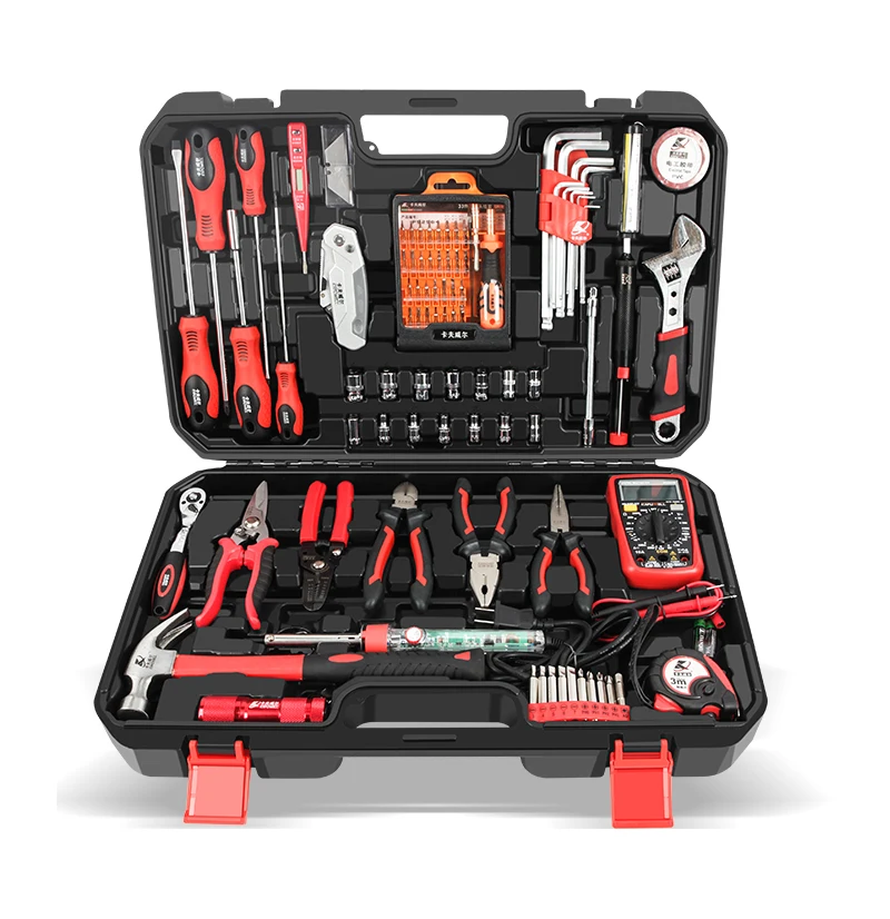 KAFUWELL C3629A 59 Piece Set Of Electrician Toolbox Set,Electronic And Telecommunications Set,Universal Gauge Wire Clamp
