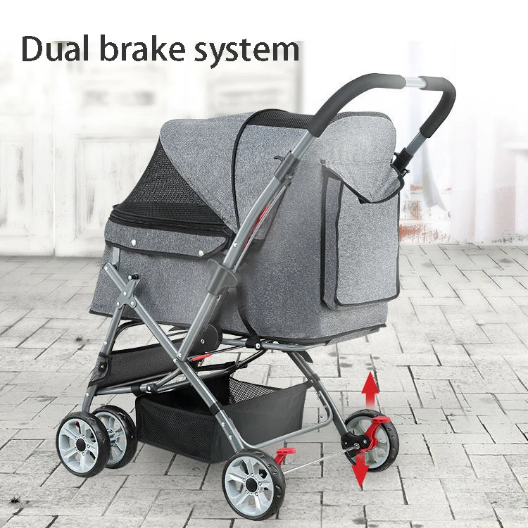 pet carrier wheels large dog travel cart rubber tires fancy lightweight pet stroller for big dogs