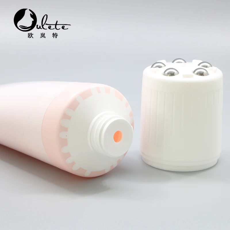 5 Metal Roll On Ball Cosmetic Tubes Customized Design Round on Essence Massage Plastic Tube