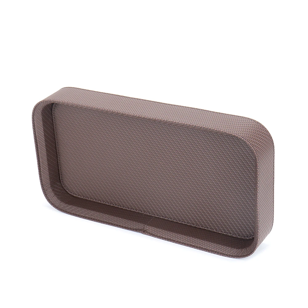 Customized Luxury Waiters Leather Decorative Tray Organizer Storage Coin Dry Fruit Serving Jewelry Trays