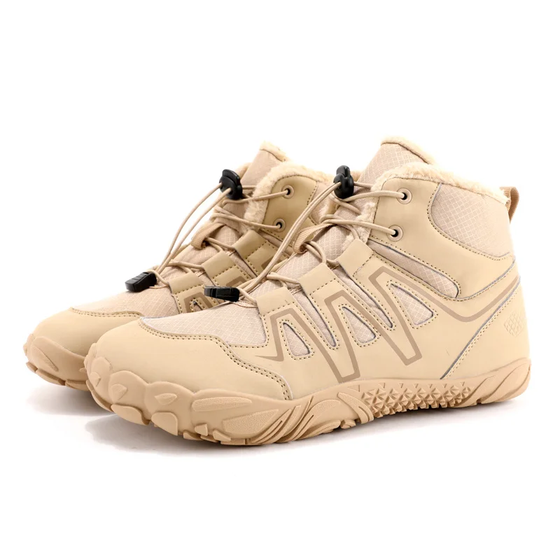 Wide Toe Box Zero Drop Womens Mens Barefoot Shoes Non-lacing Ankle Support Anti-slip Outsole Hiking Boots