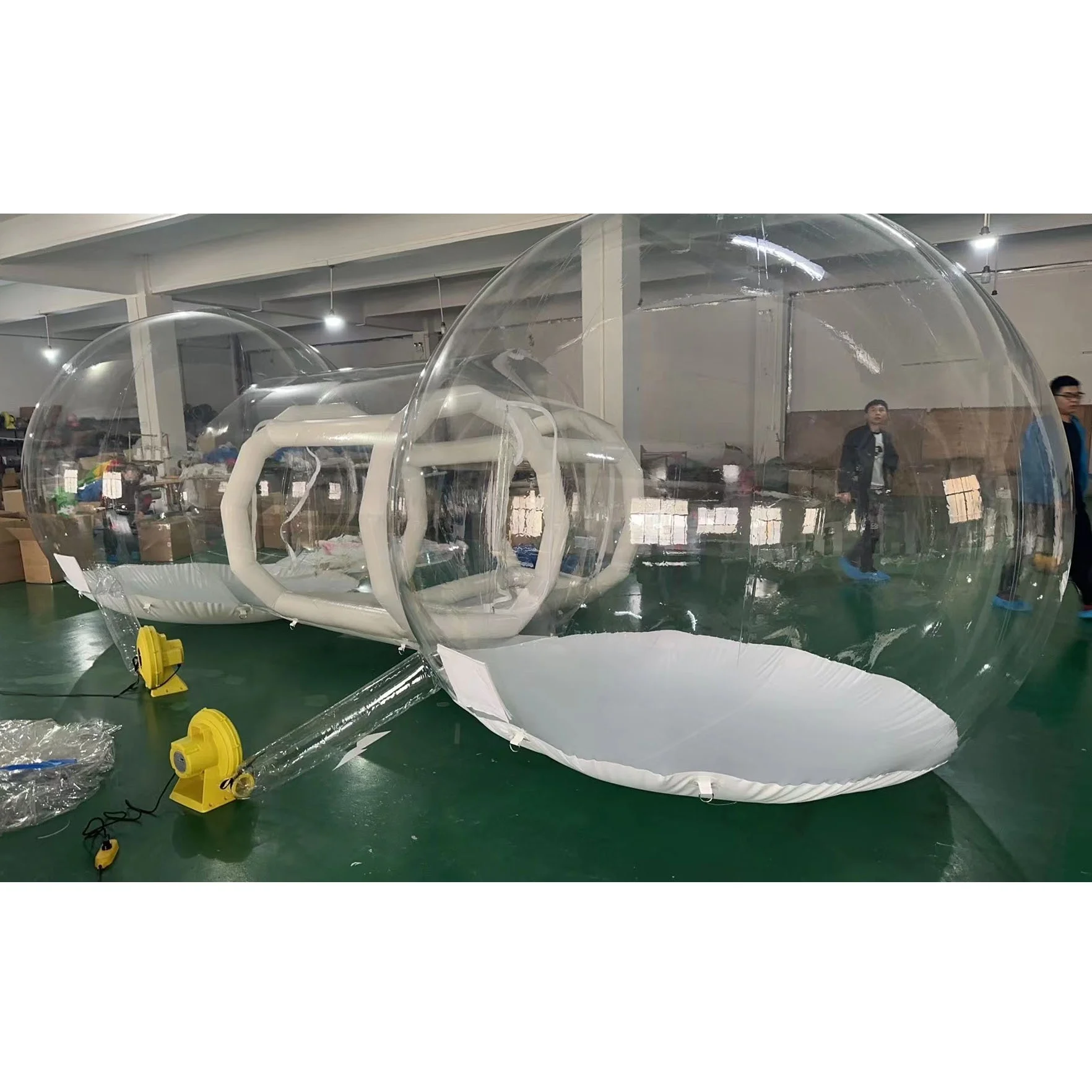 Event Wedding Party PVC Inflatable Bubble Tent Transparent Igloo Dome Tent Twins Double Inflatable Bubble House For Kids Adult