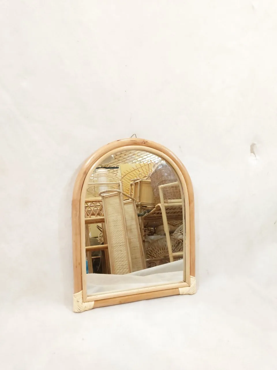 Coretta Rattan Leaner Mirror Natural and Black Mirror from Vietnam Decorative Flowers & Wreaths,preserved Flowers & Plants Daily