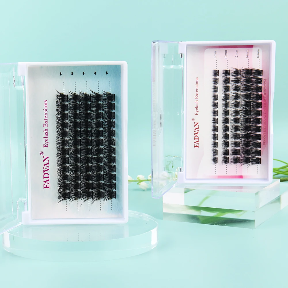 8-20mm Segmented Eyelash Cluster False Eyelashes Custom Logo Lash Natural Fluffy Private Label Diy Lash Extension