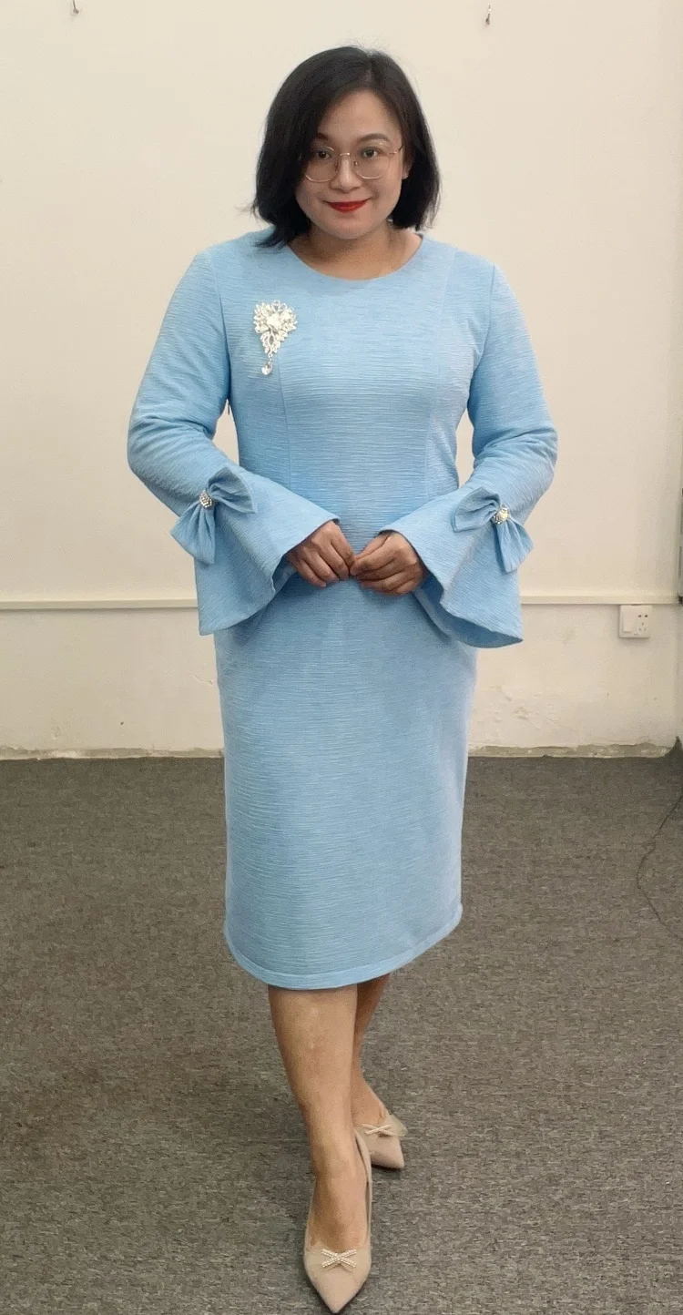 Turkey Office Dress Elegant Women Dress Made In Turkey Vestido Maxi Plus Size Casual Dress for Church