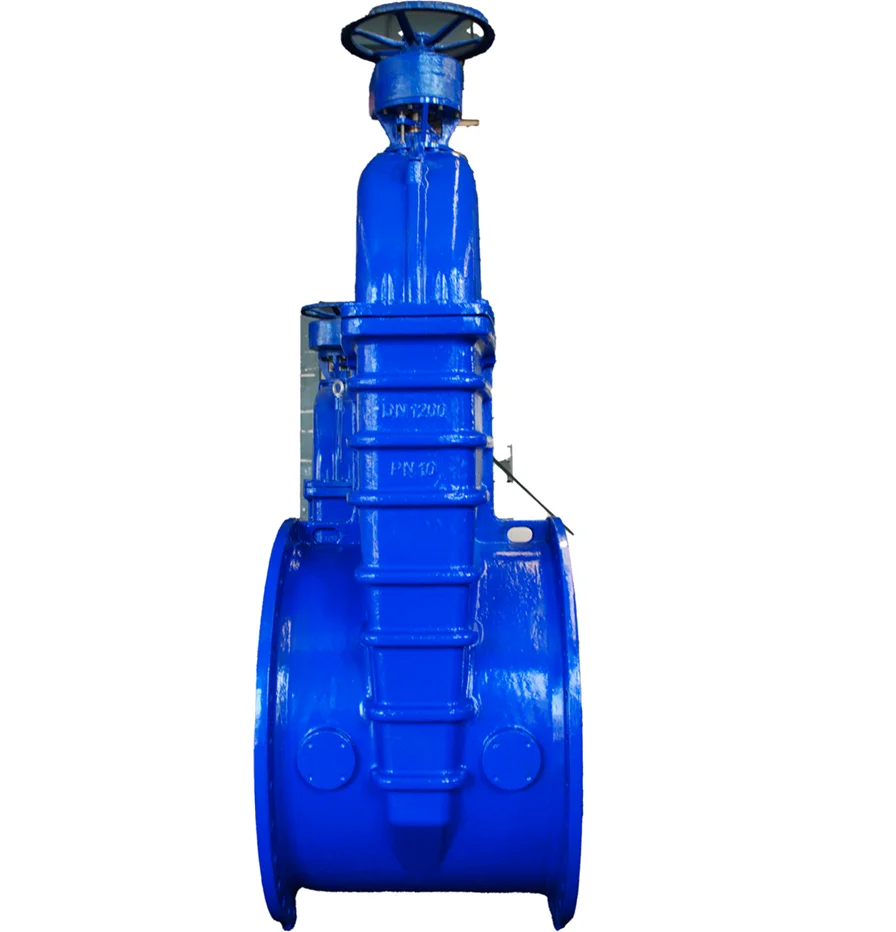 DN1200 Bevel Gear Box Soft Seal Wedge NSR With Flange Ends