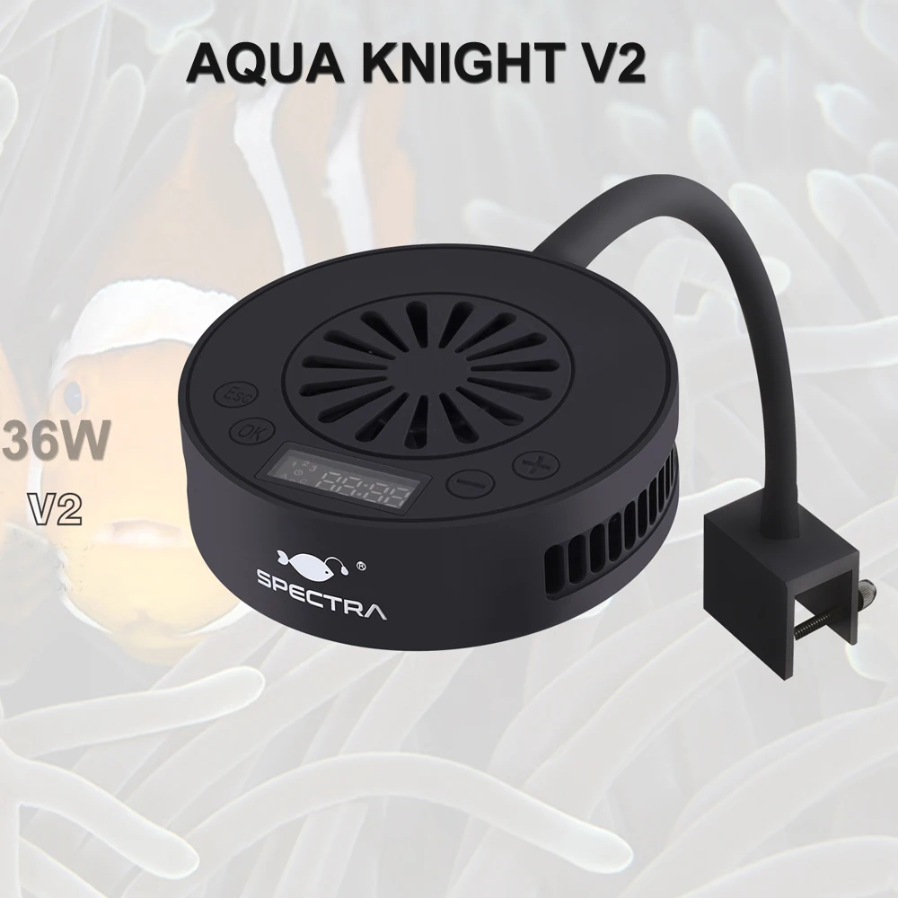 Aquarium LED Light 36W Sea Water Lighting Saltwater Clip-on Lamp Marine Coral Reef Fish Nano Tank Sunrise Sunset
