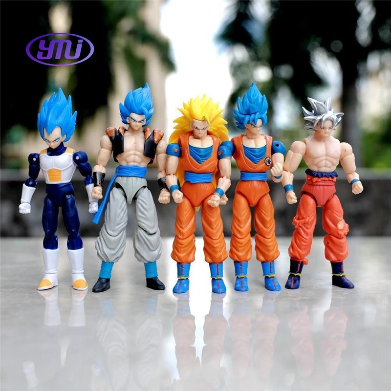 Dragoned Ball Super Saiyan Goku Ultra Instinct Pvc Model Toy Dragonballs Z Gift anime action figures movable For Children