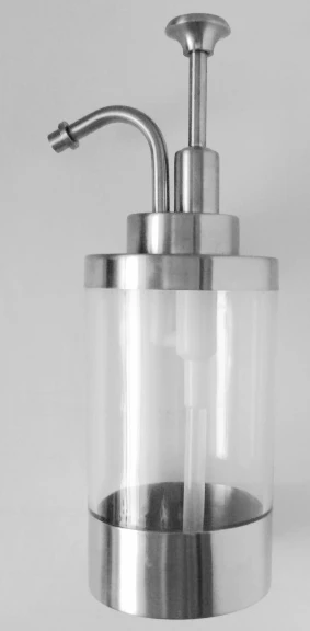 8 oz Cobalt Transparent Glass Lotion / Soap Dispenser with Stainless steel Pump