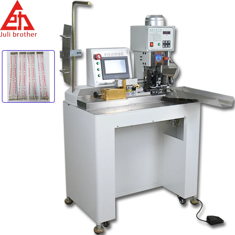 Flat cable terminal crimping machine 22awg flexible multi conductor cable Molex crimp machine