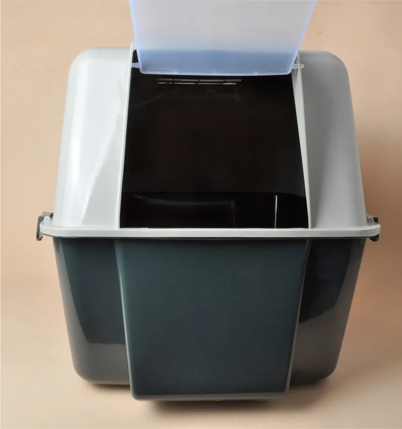 Top Entry Cat Litter Box Large Plastic Cat Toilet Litter Box