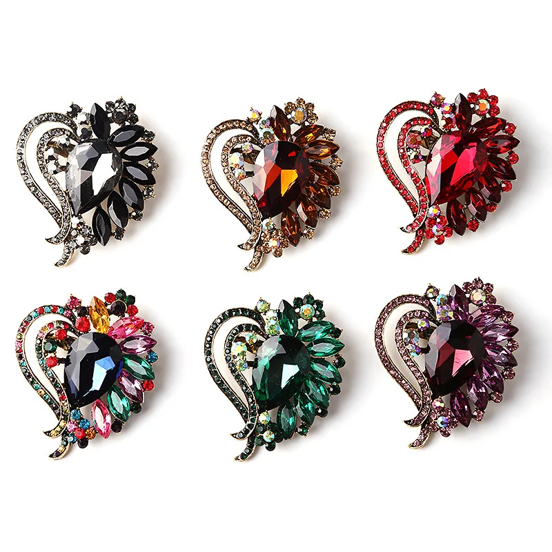 LUOXIN Designer Brooches Fashion Jewelry Gift Women Rhinestone Brooch Lapel Pin