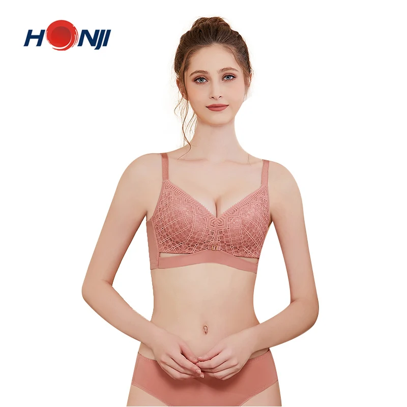 Women Underwear Wireless Stereoscopic Lace Padded Bra