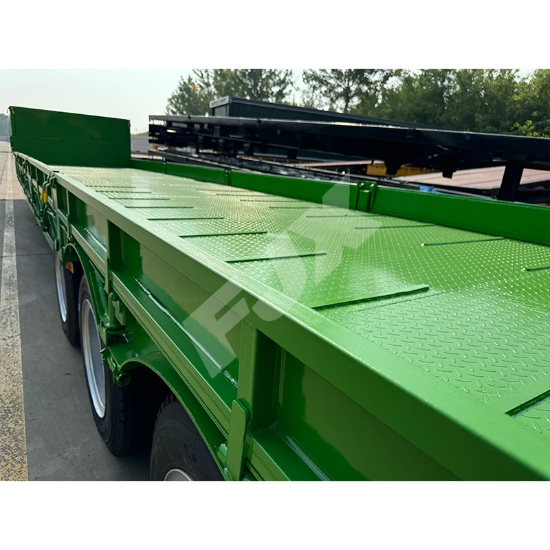 new 3 axles carry 60ton 70ton 100ton construction machinery heavy equipment lowboy lowbed semi truck trailer for sale