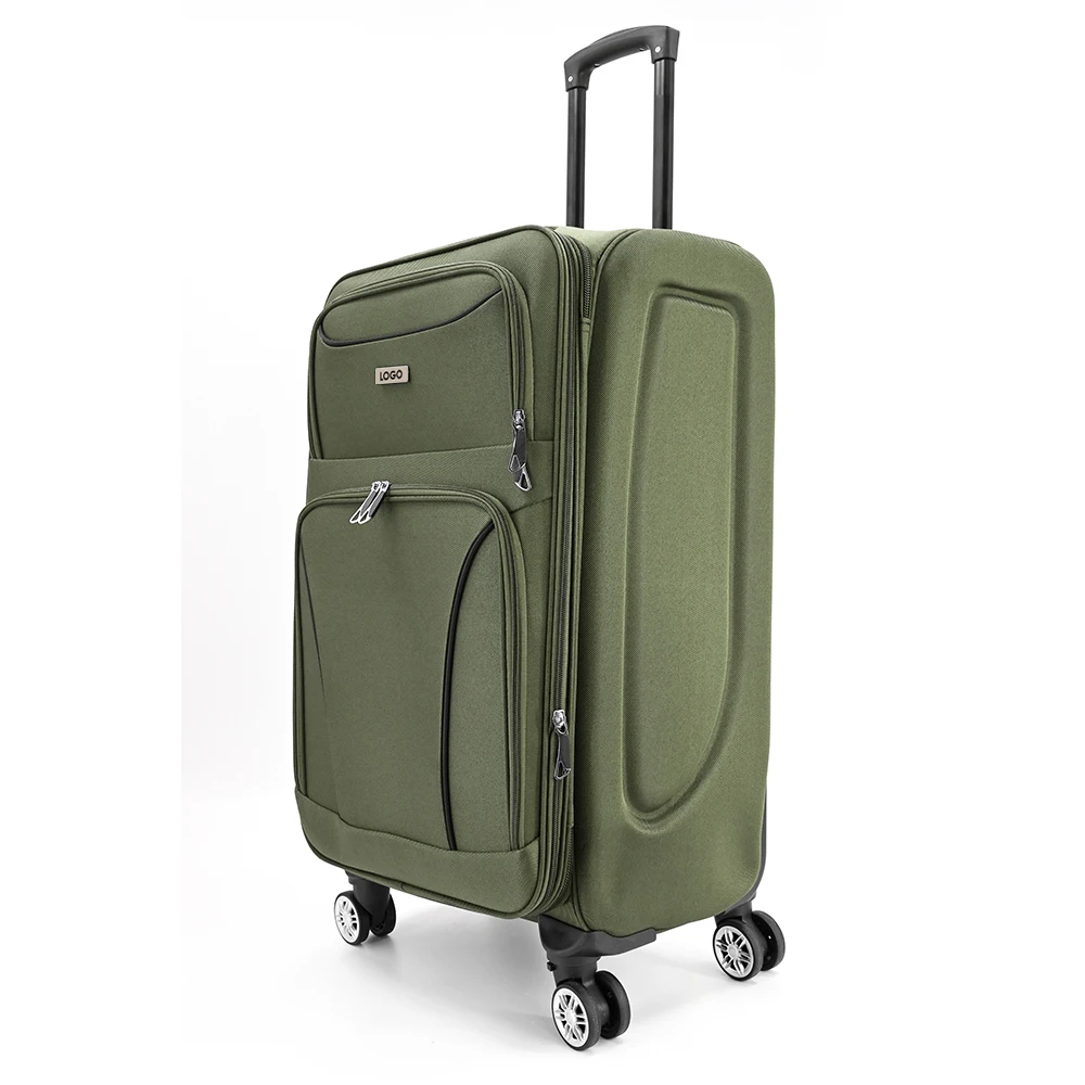 Super light cheap luggage set trolley suitcase roller luggage bag 4 wheels soft nylon luggage