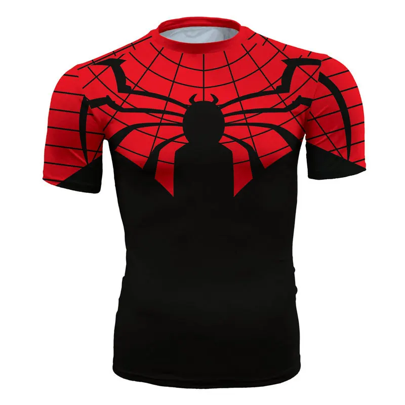 New Designed Funny 3D Spider man Superhero Green Lantern T-shirt Men Printing T shirt Fabric Wholesale Custom crew neck T-shirt