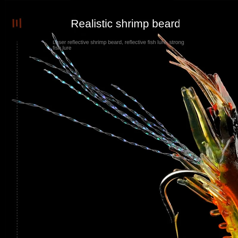 fishing lure Built-in Hook luminous Bait Shrimp kit Noctilucent Shrimp winter fishing fishing sea lure Sabiki Soft plastic