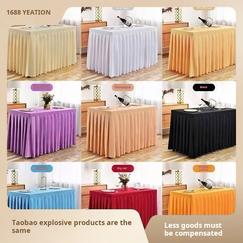 Elegant Pleated Skirt for Exhibitions and Events High Quality Tablecloth for Banquets and Conferences