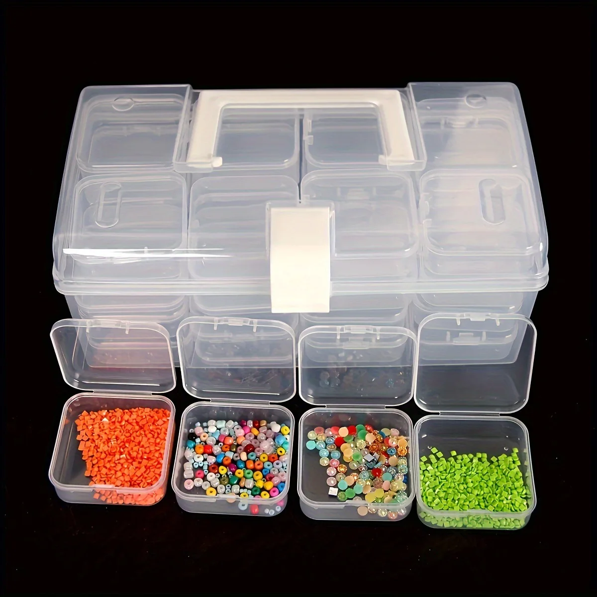 DIY Diamond Painting Embroidery Storage Box Nail Art Jewelry Rhinestone Mosaic Storage Container Multifunctional Storage Box